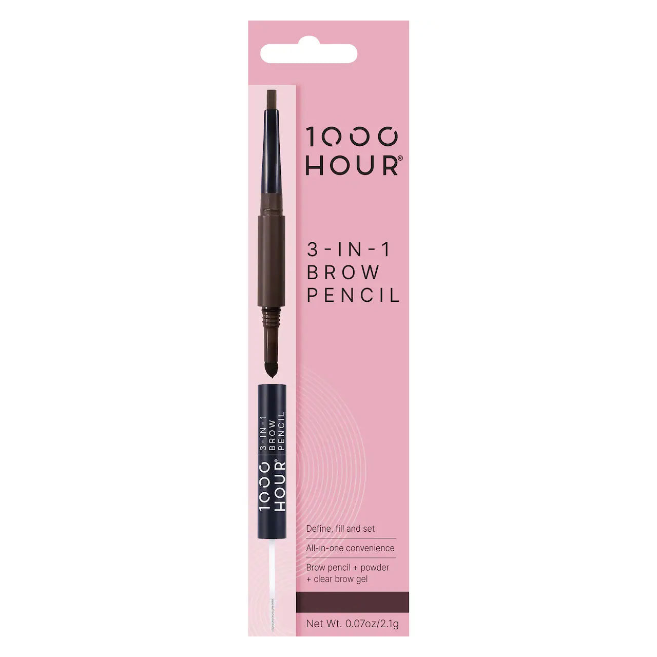 1000 Hour 3 In One Brow Pencil Dark Brown