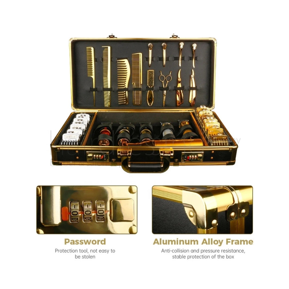 Pureox Barbershop Golden Tool Case