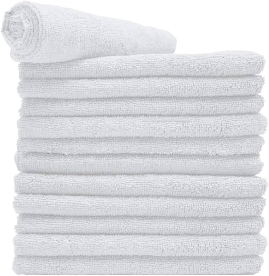 Micro Fibre White Towel Pack of 12