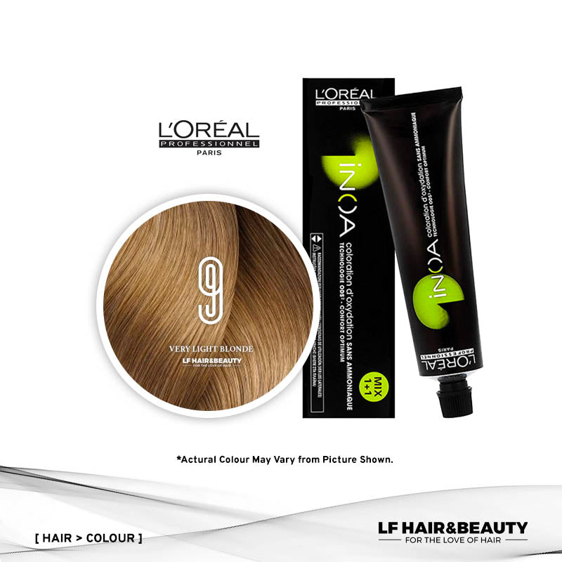 Loreal iNOA Permanent Hair Color 9 Fundamental Very Light Blonde 60ml