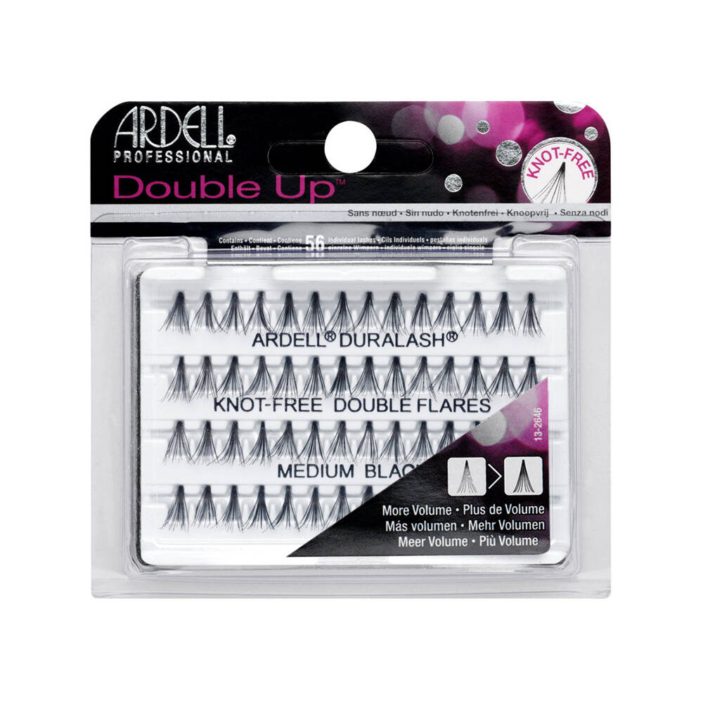 Ardell Double Up Knot Free Double Flares Medium Black
