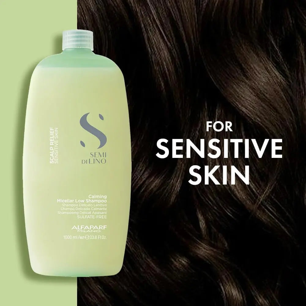 Alfaparf Milano Semi Di Lino Scalp Relief Calming Micellar Low Shampoo For Sensitive Skin 1000ML