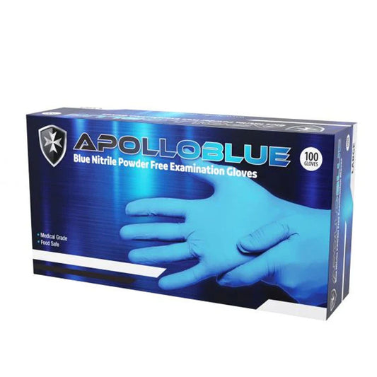 Apollo Blue Nitrile Medium Gloves