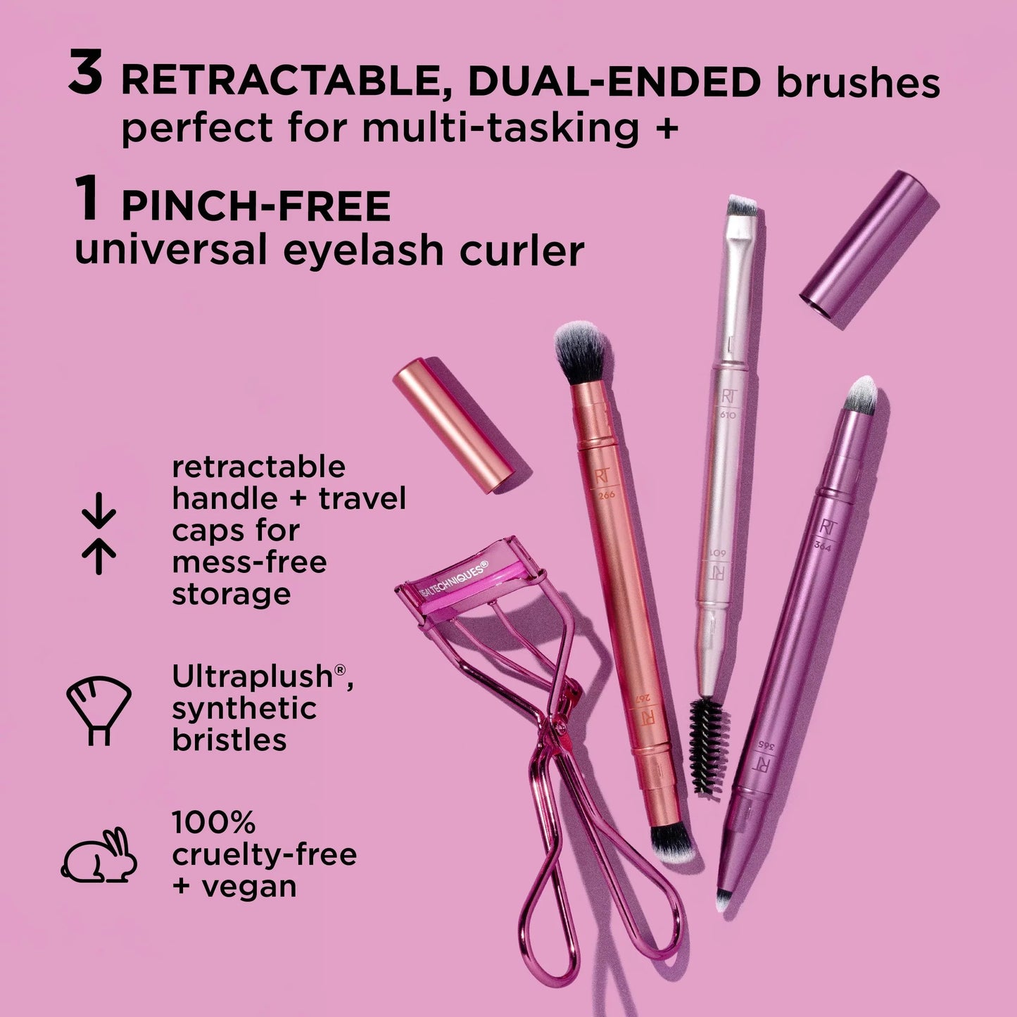 Real Techniques Double Time Brush Plus Lash Set