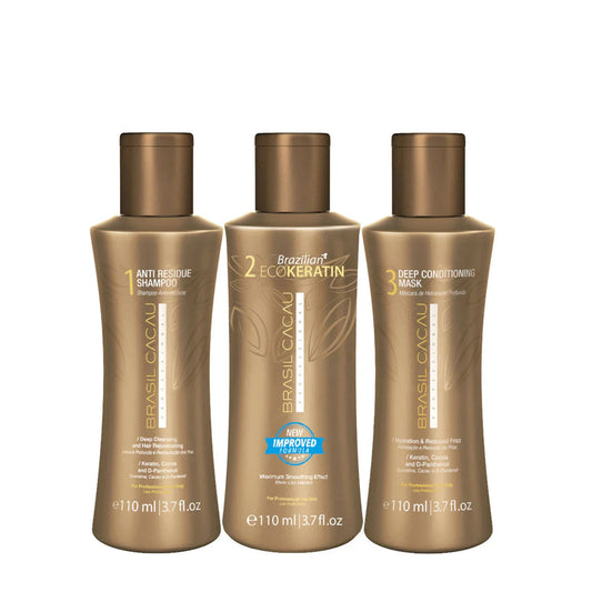Brasil Cacau Brazilian Eco Keratin Kit Salon Professional Hair Smoother Treatment 110ML