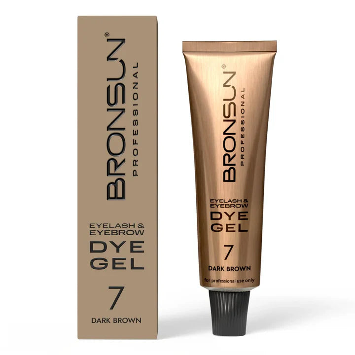 Bronsun Eyelash And Eyebrow Dye Gel 7 Dark Brown 15ml