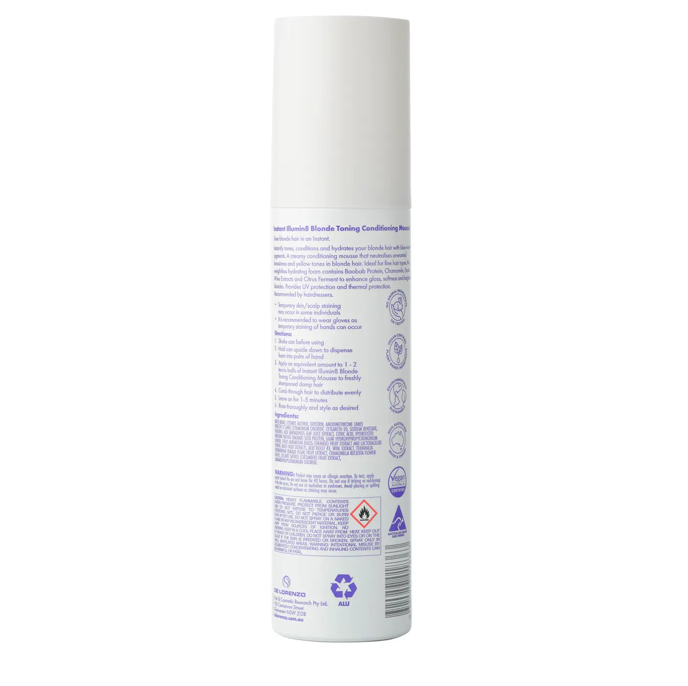 De Lorenzo Illumin8 Blonde Toning Conditioning Mousse 250G