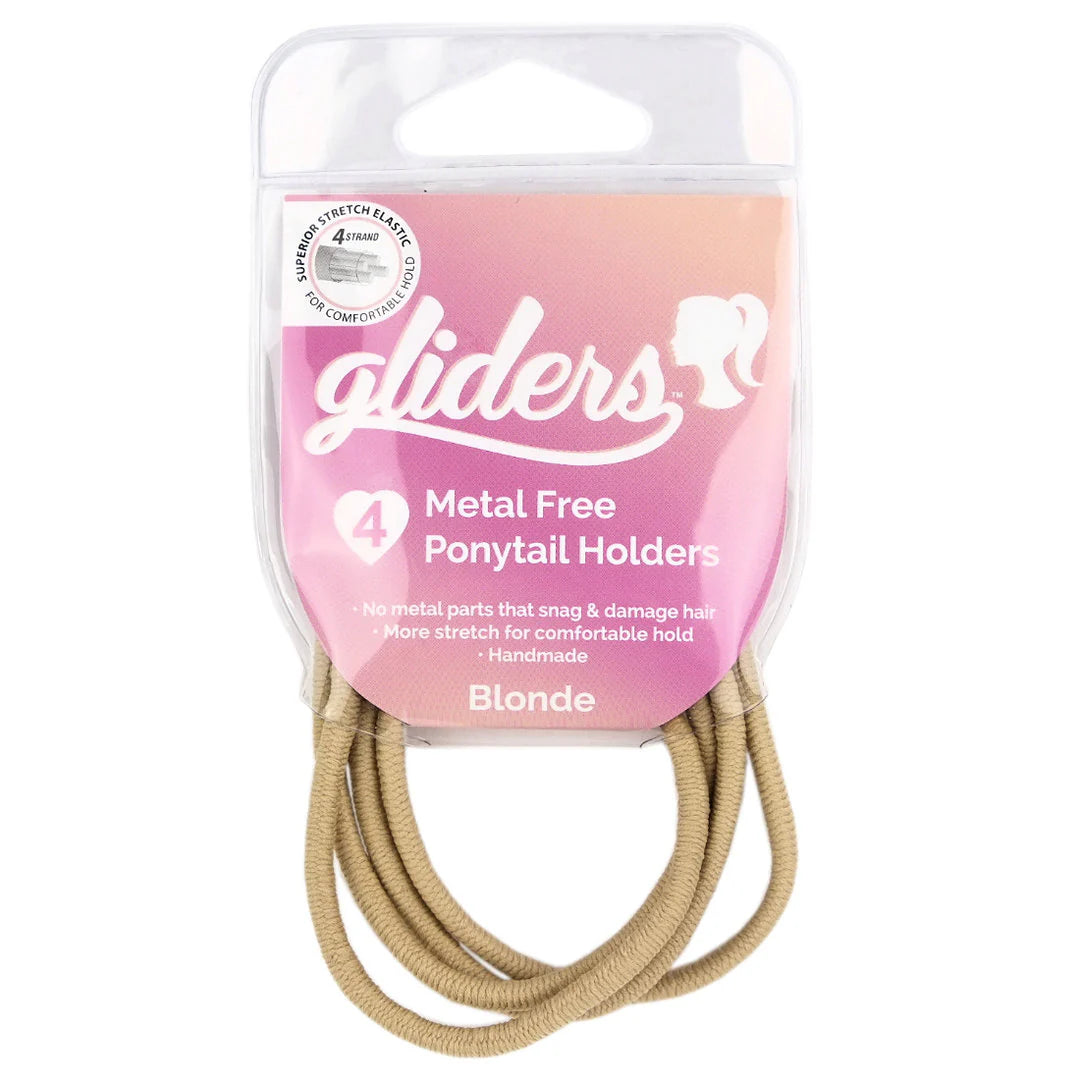 Gliders Ponytail Holders Blonde 4Pcs