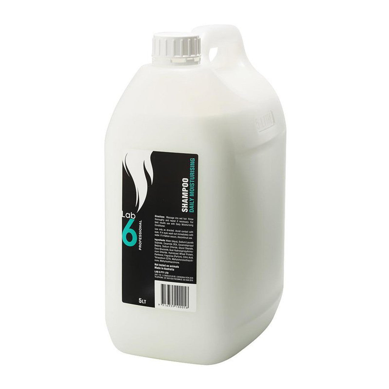 LAB6 PROFESSIONAL DAILY MOISTURISING SHAMPOO 5L bottle front view