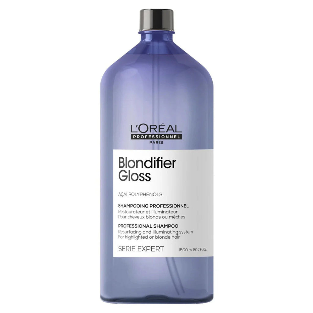 L'Oréal Professionnel Blondifier Gloss Shampoo 1500ML professional salon size bottle front view
