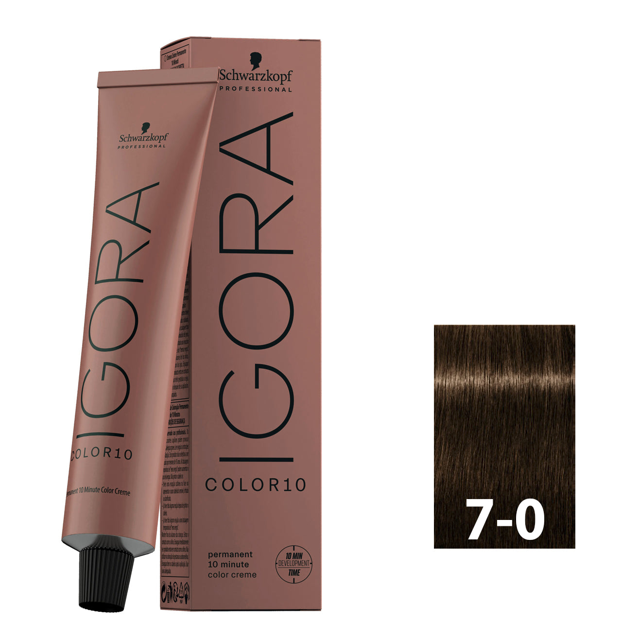 Natural blonde hair after using SCHWARZKOPF IGORA COLOR10 7-0