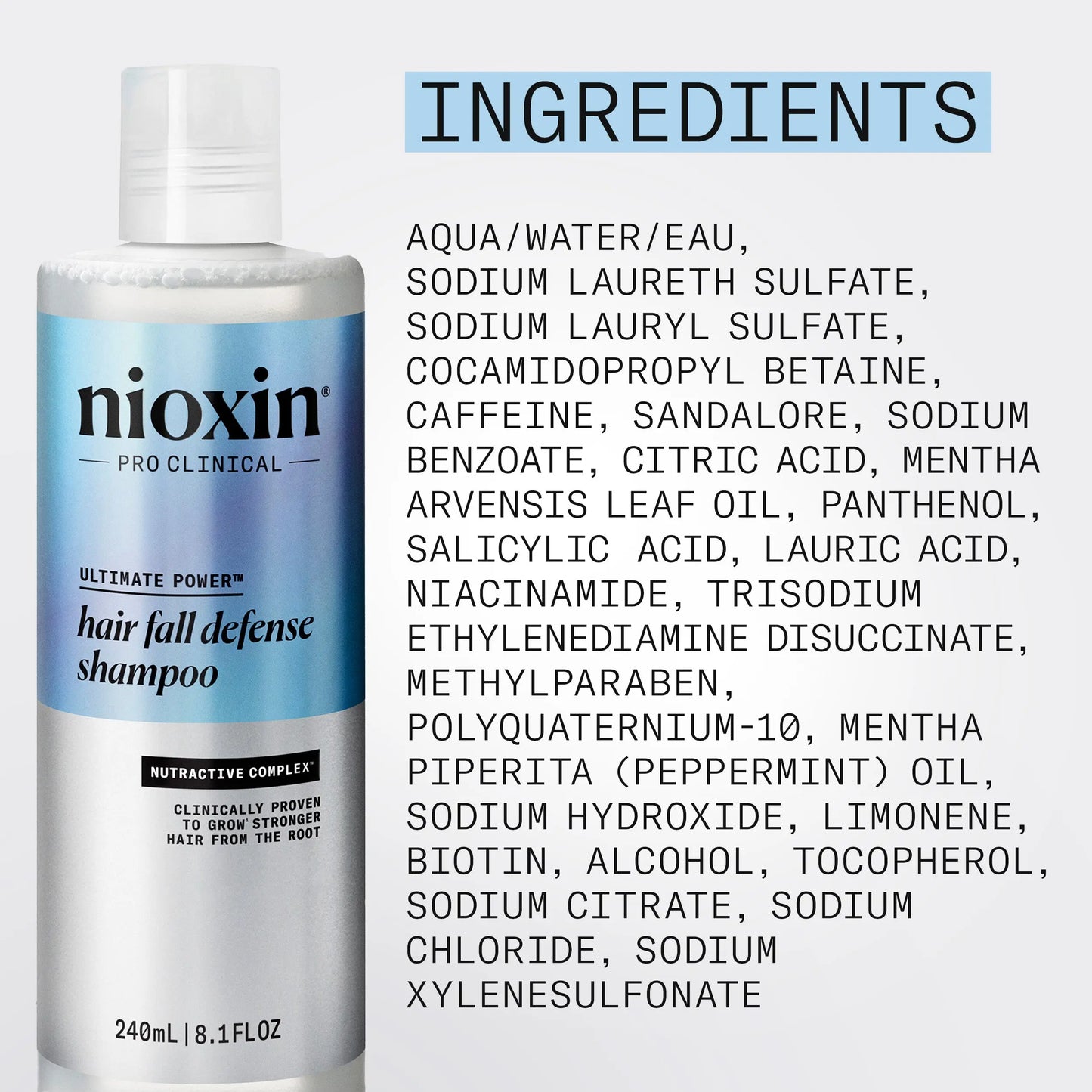 Nioxin Hair Fall Defence Shampoo 240ML