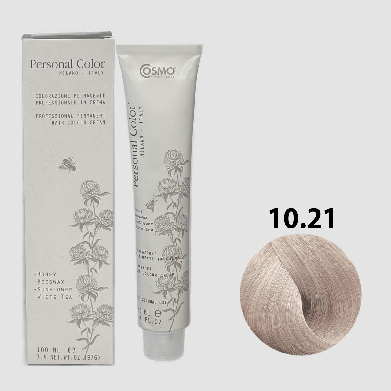 PERSONAL COLOR 10.21 Ash Violet Platinum Blond 100ml bottle front view