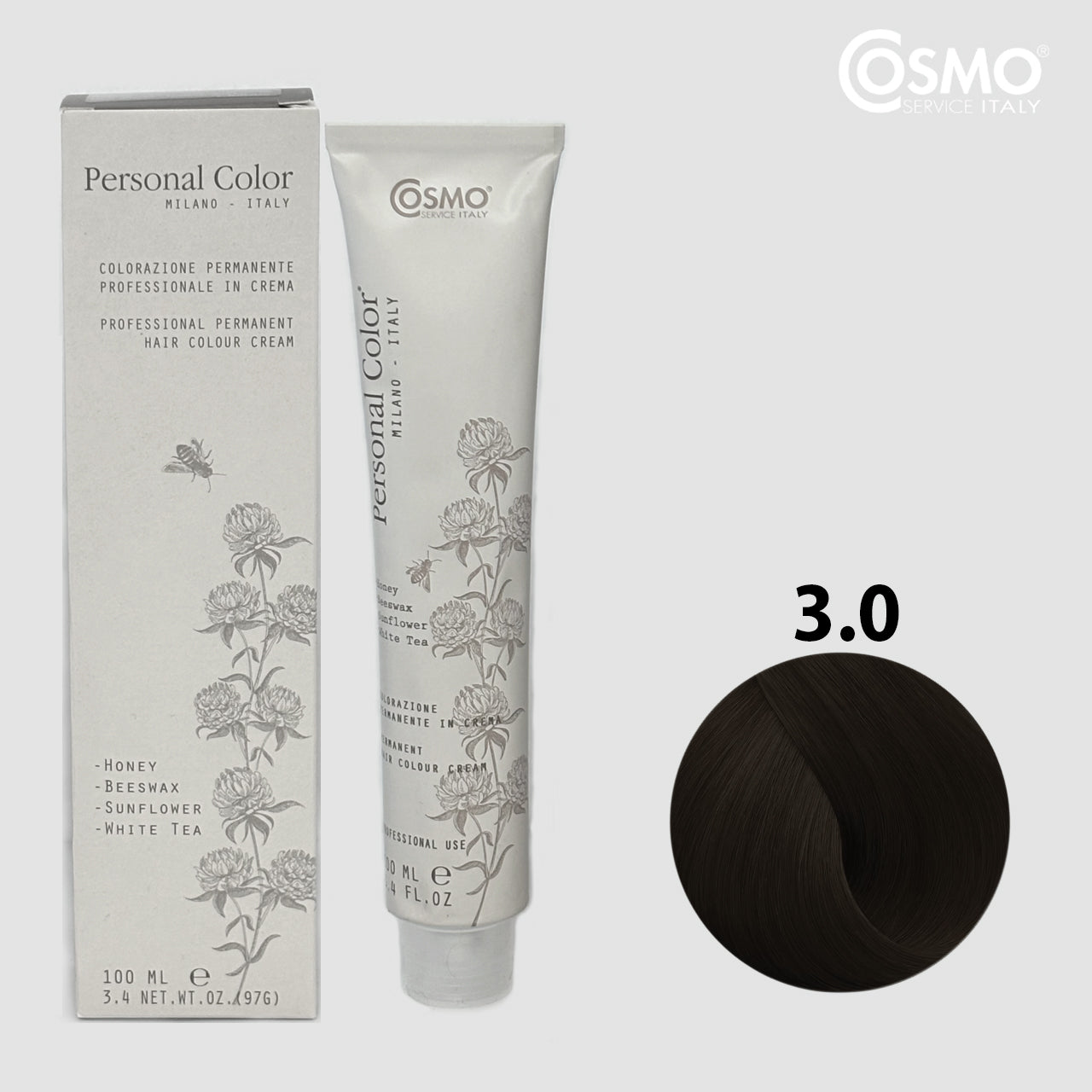 PERSONAL COLOR 3.0 - DARK CHESTNUT Hair Dye 100ml bottle front view