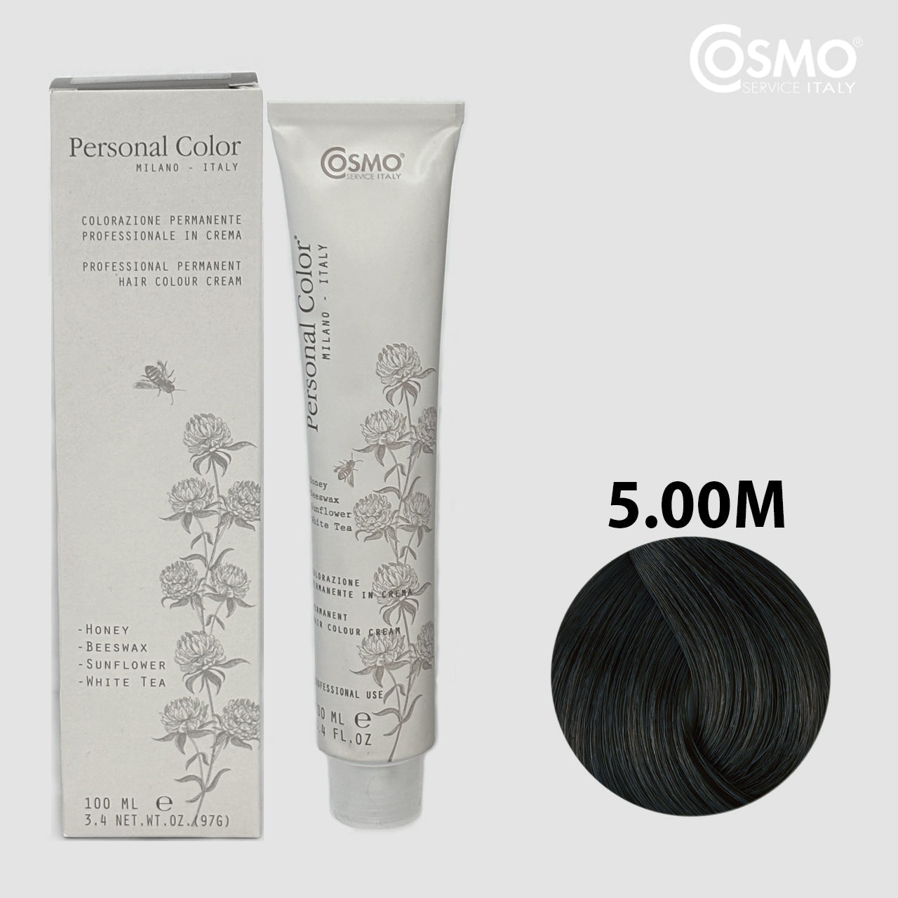 PERSONAL COLOR 5.00M - LIGHT BROWN MAT Hair Dye 100ml bottle front view