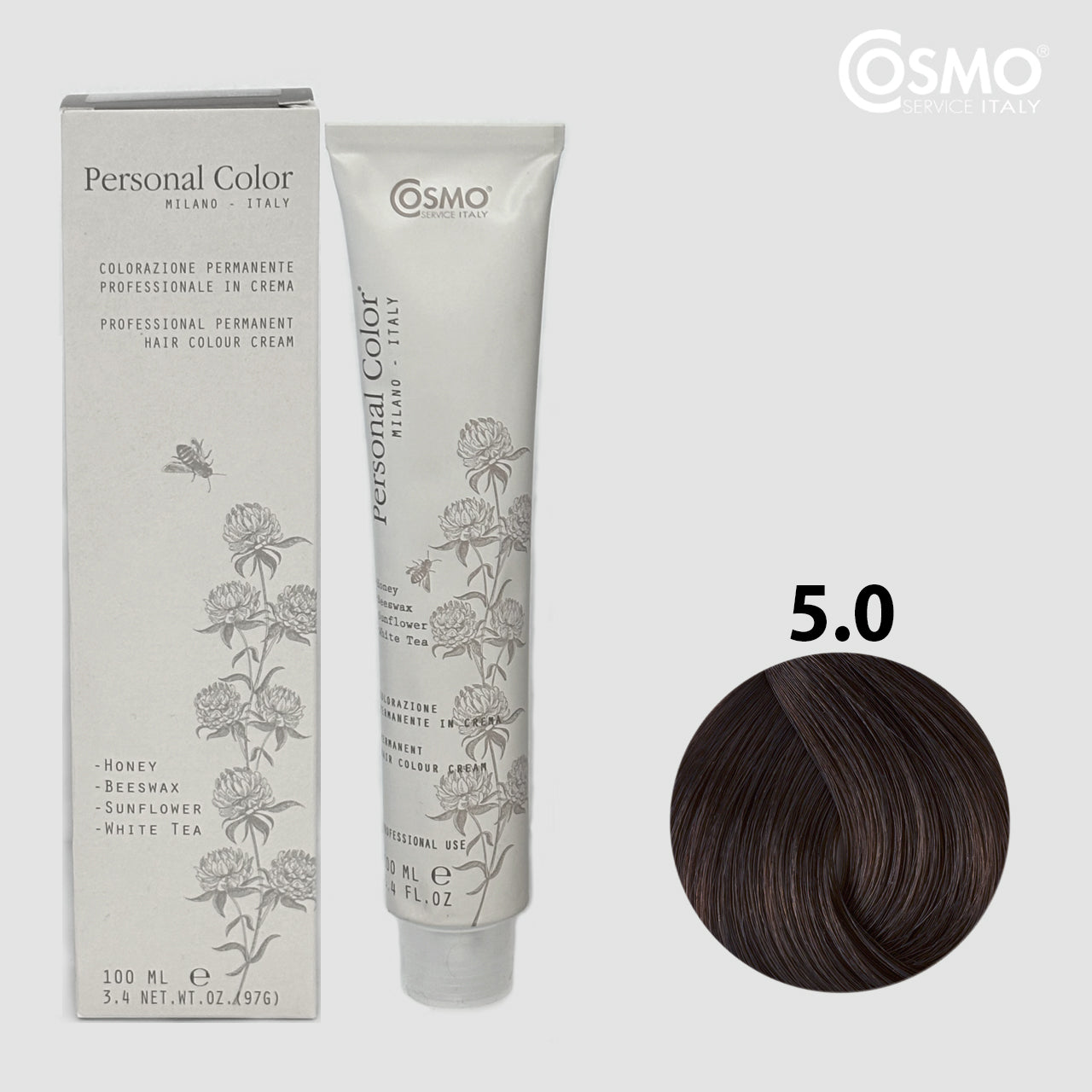 PERSONAL COLOR 5.0 - LIGHT CHESTNUT Hair Dye 100ml bottle front view