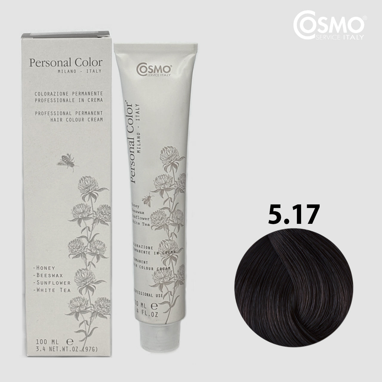 PERSONAL COLOR 5.17 - TEAK LIGHT CHESTNUT Hair Dye 100ml bottle front view