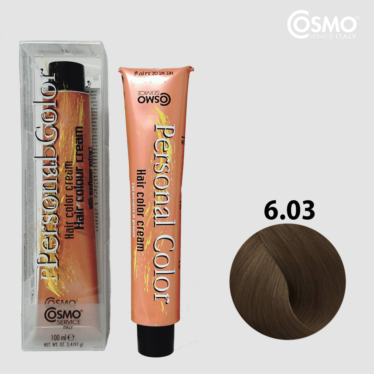 PERSONAL COLOR 6.03 - GOLDEN NATURAL DARK BLOND Hair Dye 100ml bottle front view