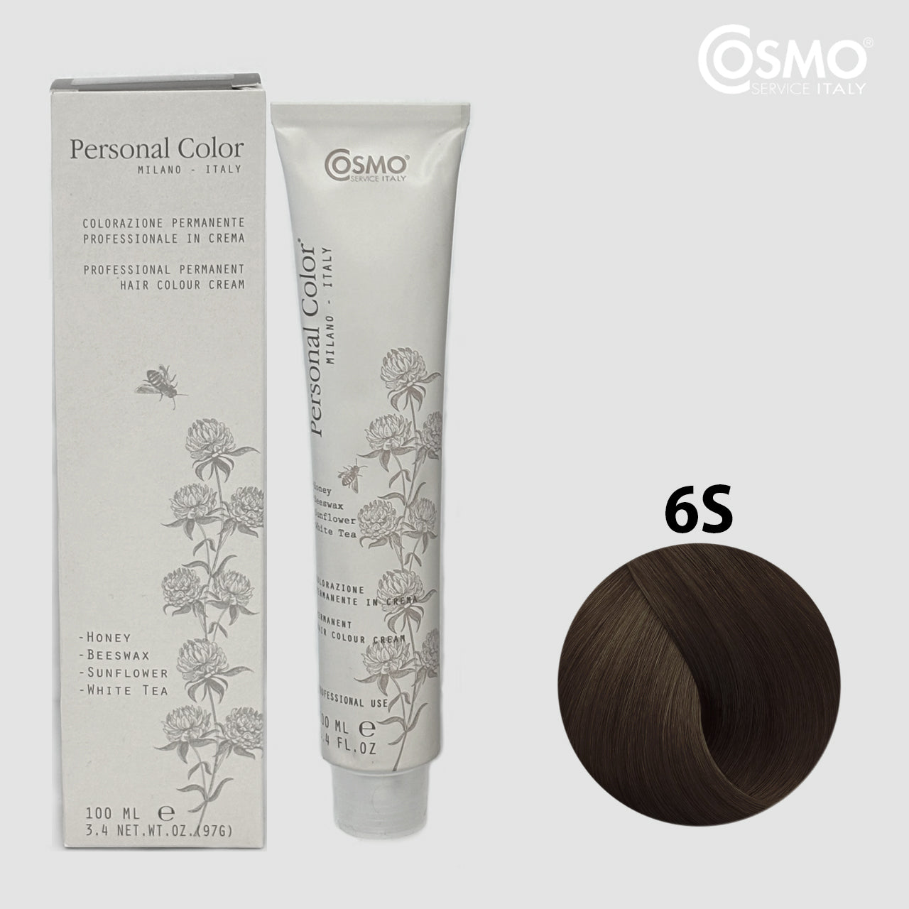 PERSONAL COLOR 6S - SILVER DARK BLONDE Hair Dye 100ml bottle front view