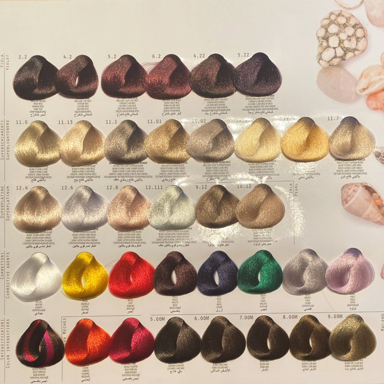 PERSONAL COLOR HAIR CHART in use by a professional stylist