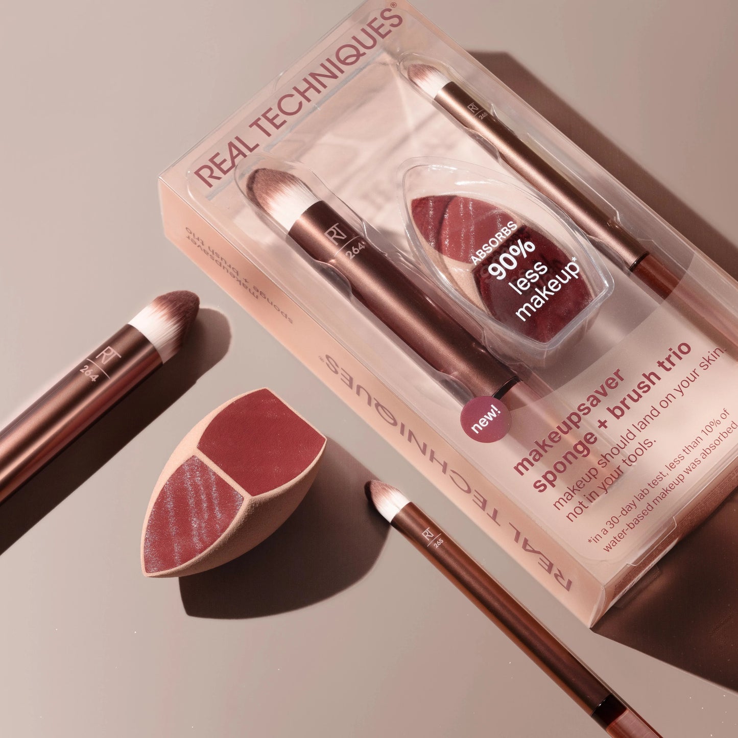 Real Techniques Makeup Saver Sponge Plus Brush Trio