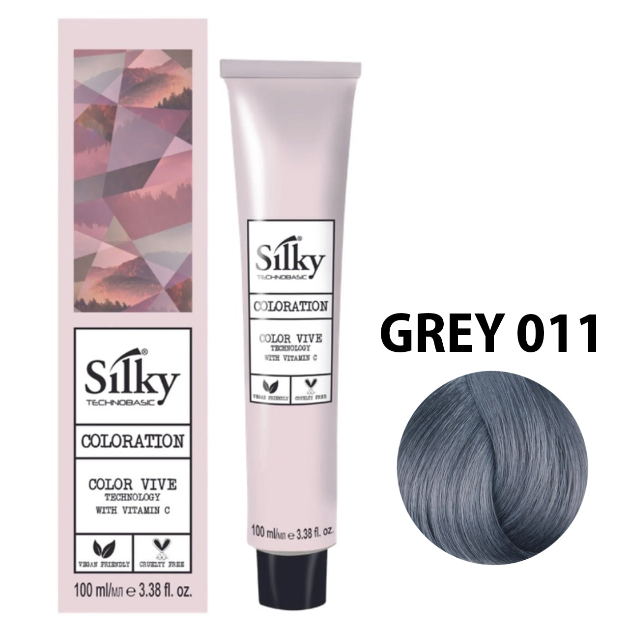 SILKY COLOUR 011 - GREY TONER 100ML bottle front view