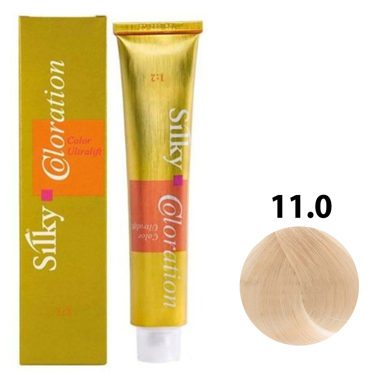 SILKY COLOUR 11.0 - NATURAL PLATINUM ULTRA LIFT Hair Dye 100ml bottle front view
