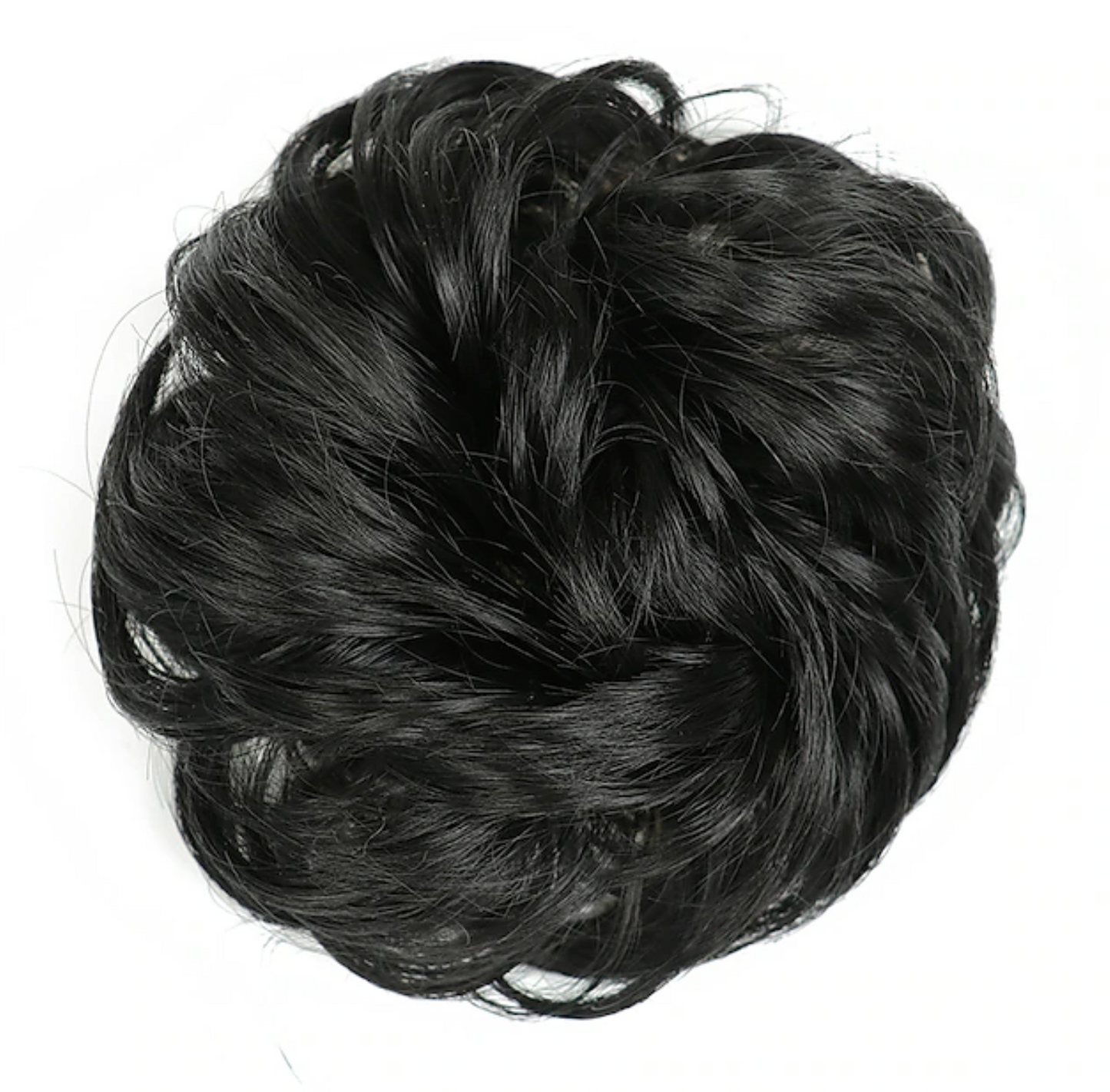 Messy Hair Bun Pure Black