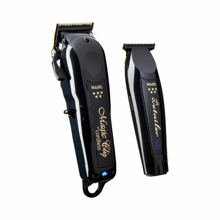 Wahl Professional Limited Black Cordless Barber Combo - Magic Clip Clipper & Detailer Li Trimmer