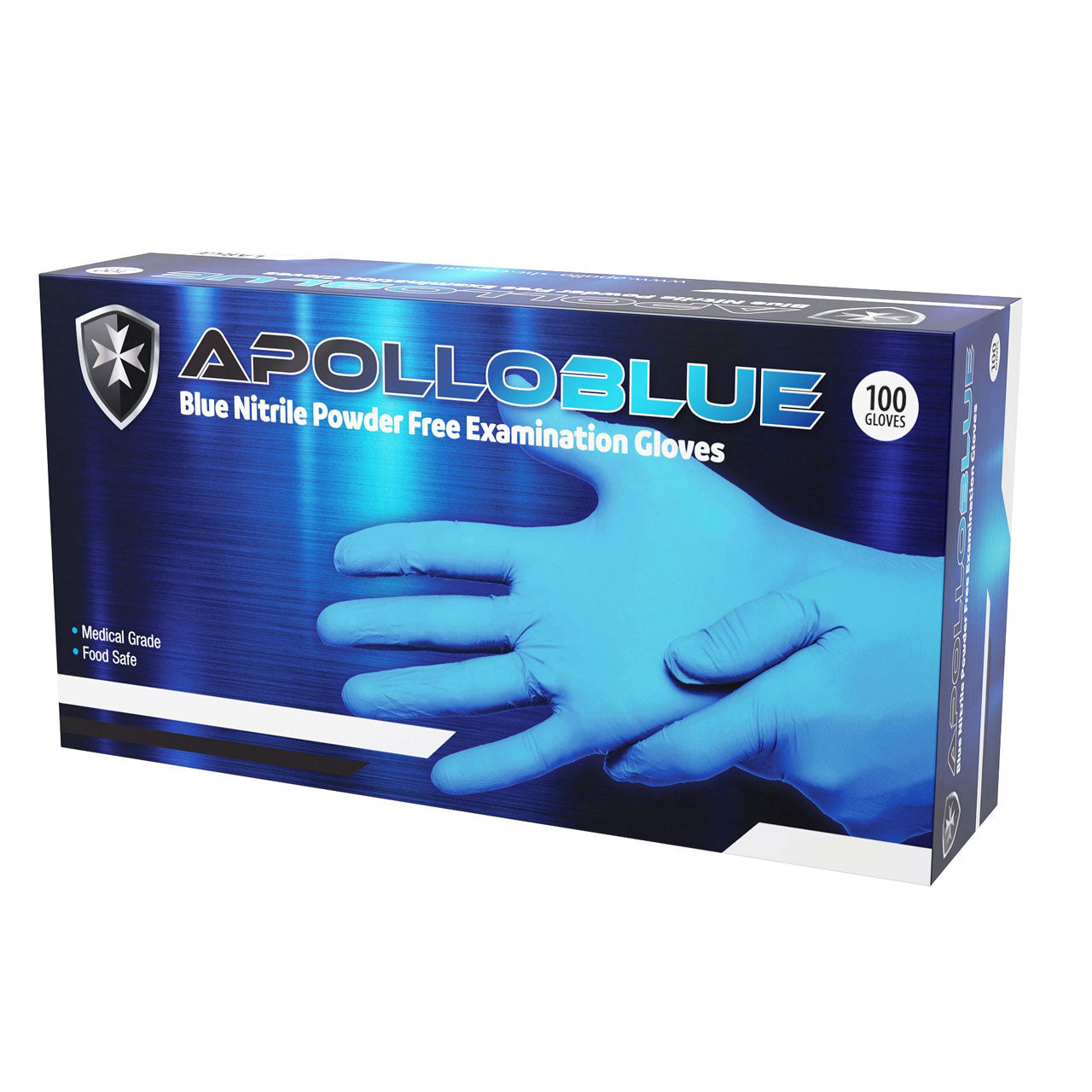 Apollo Blue Nitrile Gloves Small
