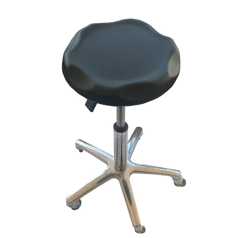 B2 Black Stool Chrome Base