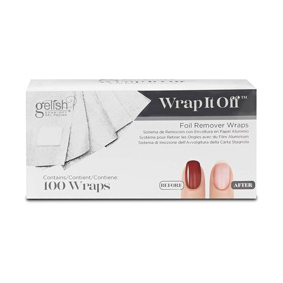 Gelish Soak Off Wrap It Off Foil Remover 100 Pcs