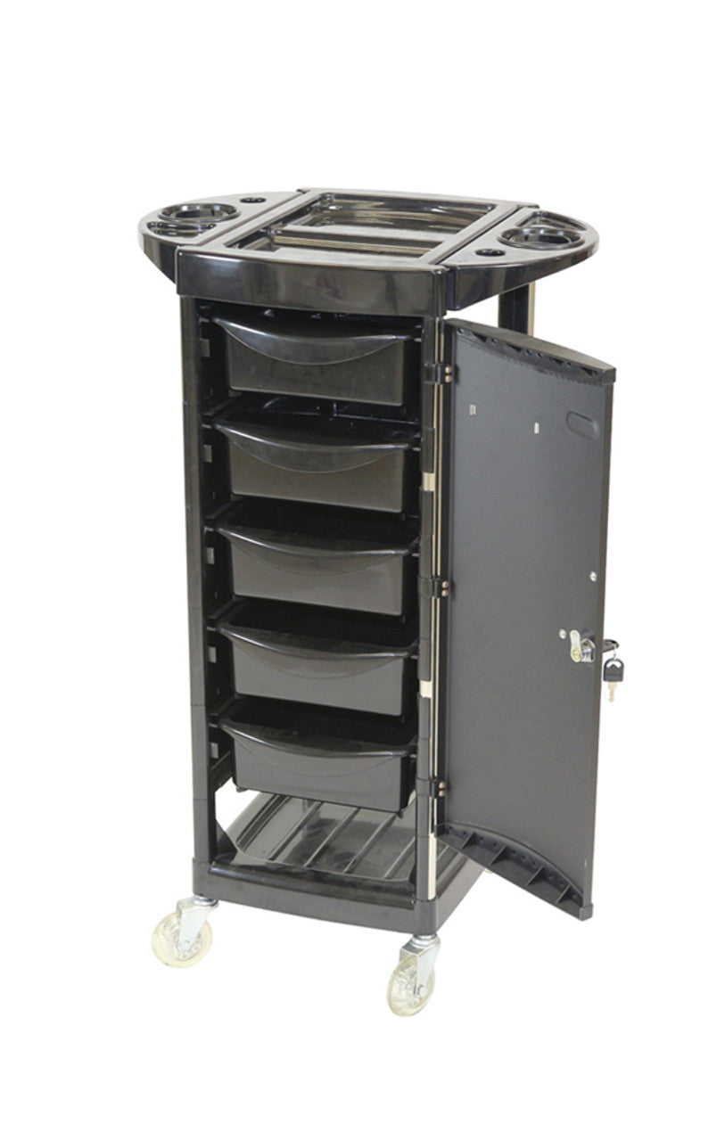 Alessio Trolly With A Lock Door 5 Tray