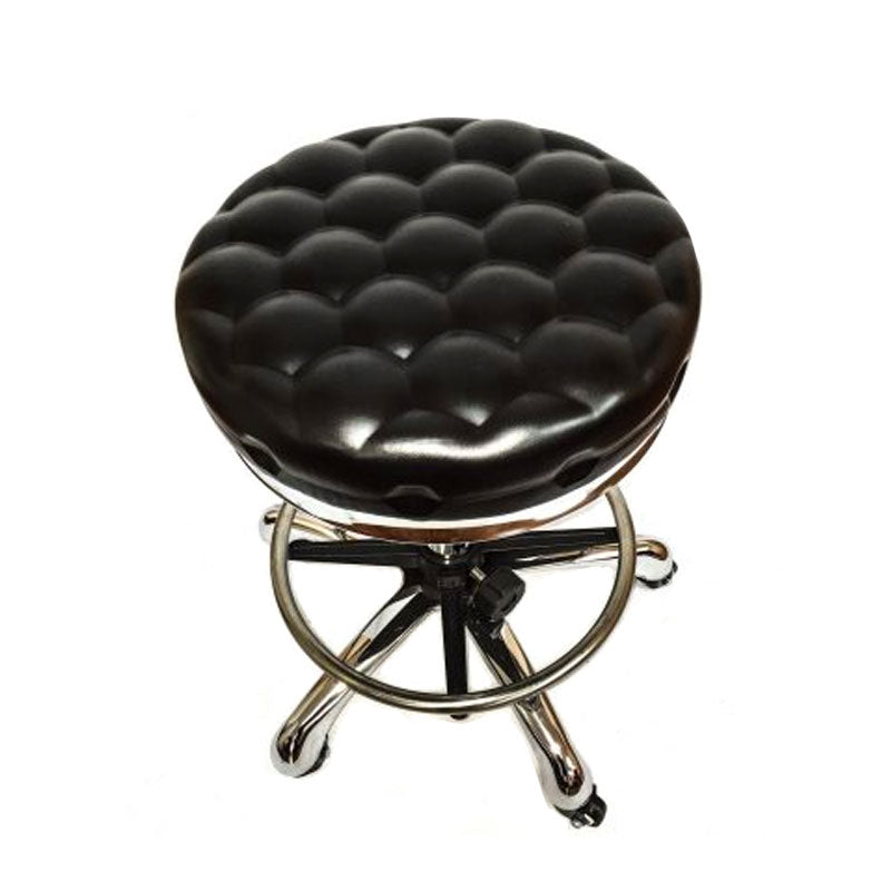Hexagon Style Swivel Stool Black