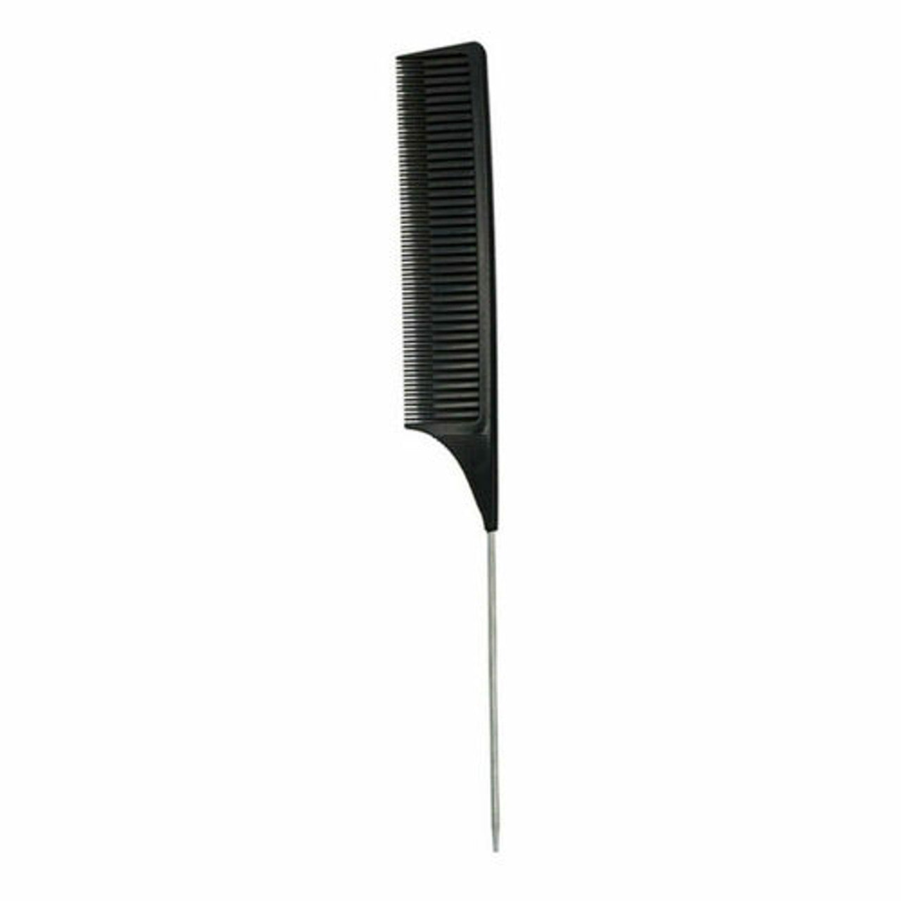 Metal Tail Weaving Comb - Black