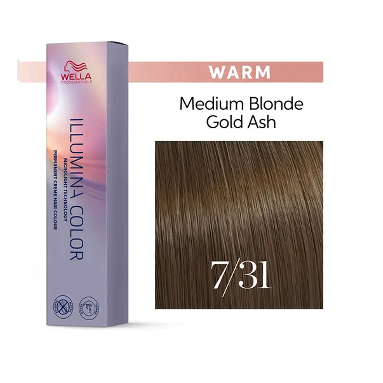 Wella Illumina Color 7/31 Medium Gold Ash Blonde 60ML