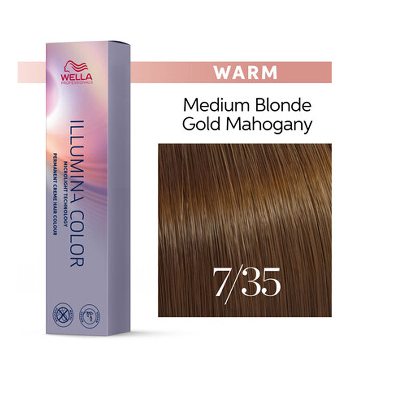 Wella Illumina Color 7/35 Medium Gold Mahogany Blonde 60ML