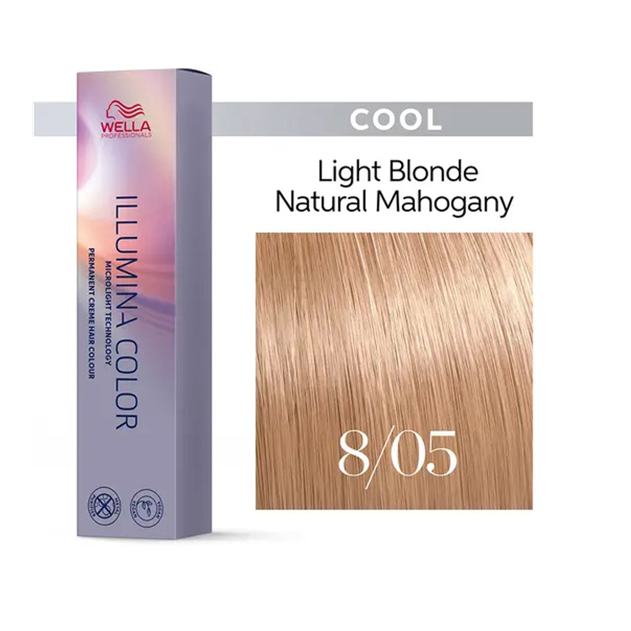 Wella Illumina Color 8/05 Light Natural Mahogany Blonde 60ML