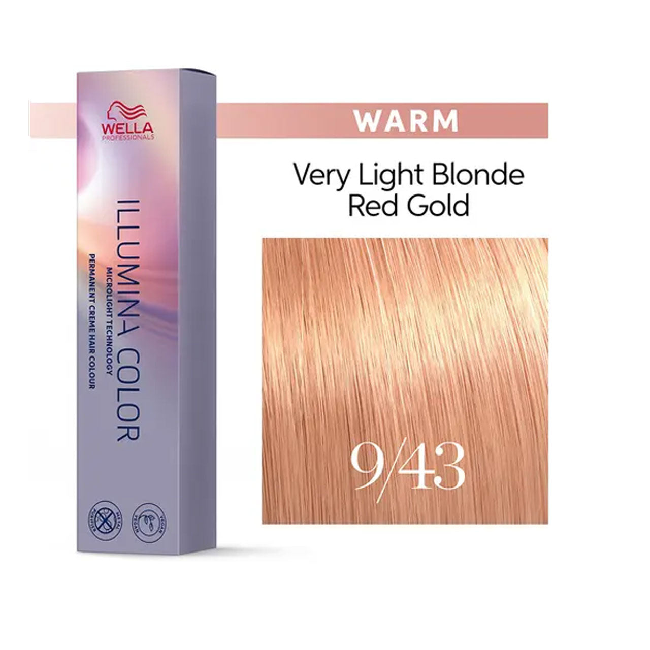 Wella Illumina Color 9/43 Very Light Red Gold Blonde 60ML
