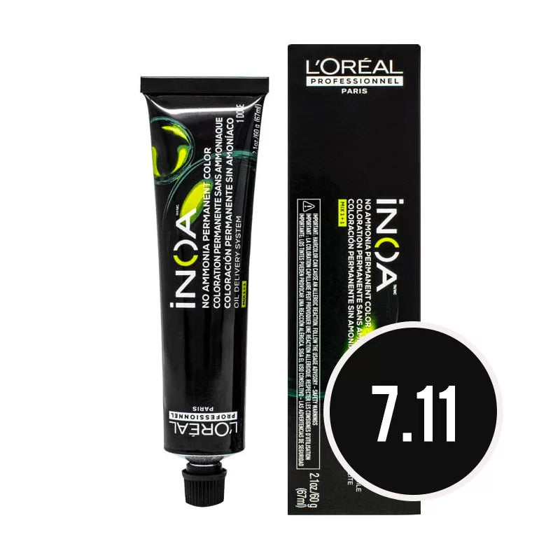 Loreal iNOA Permanent Hair Color 7.11 Deep Ash Blonde 60g