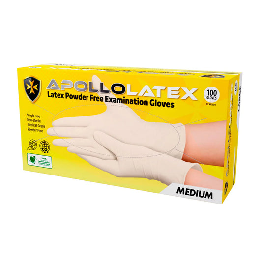 *Apollo Latex Powder Free Gloves Medium