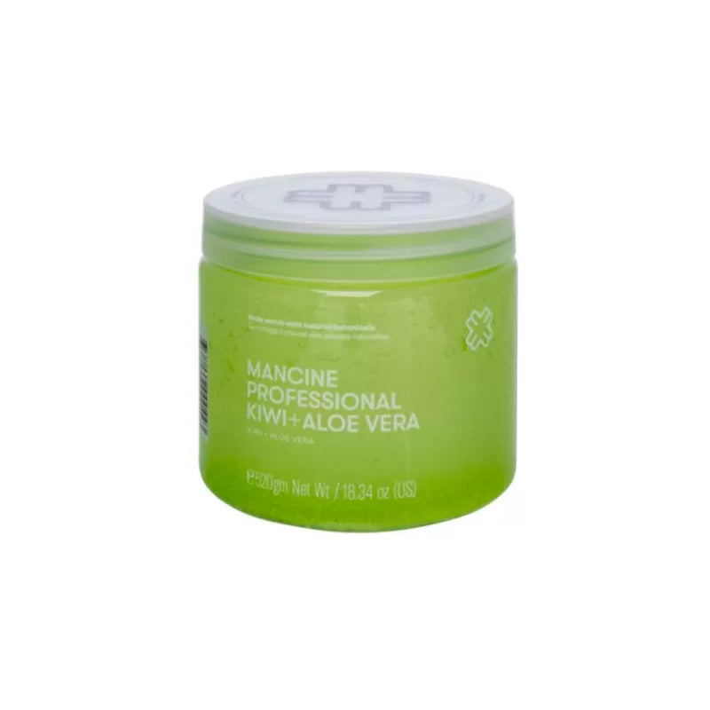 Mancine Hot Salt Scrub - Kiwi and Aloe Vera 520g