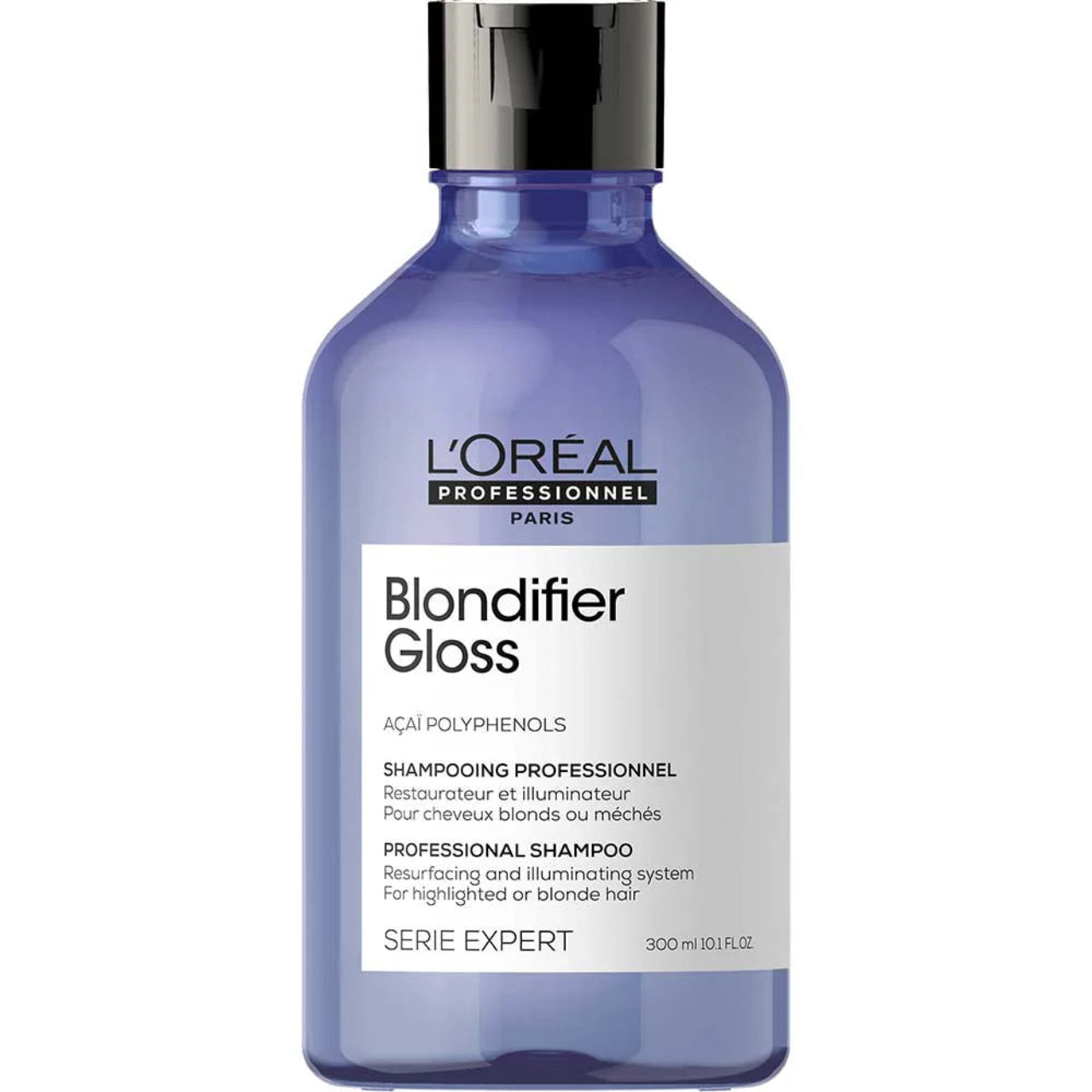 "L'Oréal Professionnel Blondifier Gloss Shampoo 300ML front view showing professional packaging and gold accents