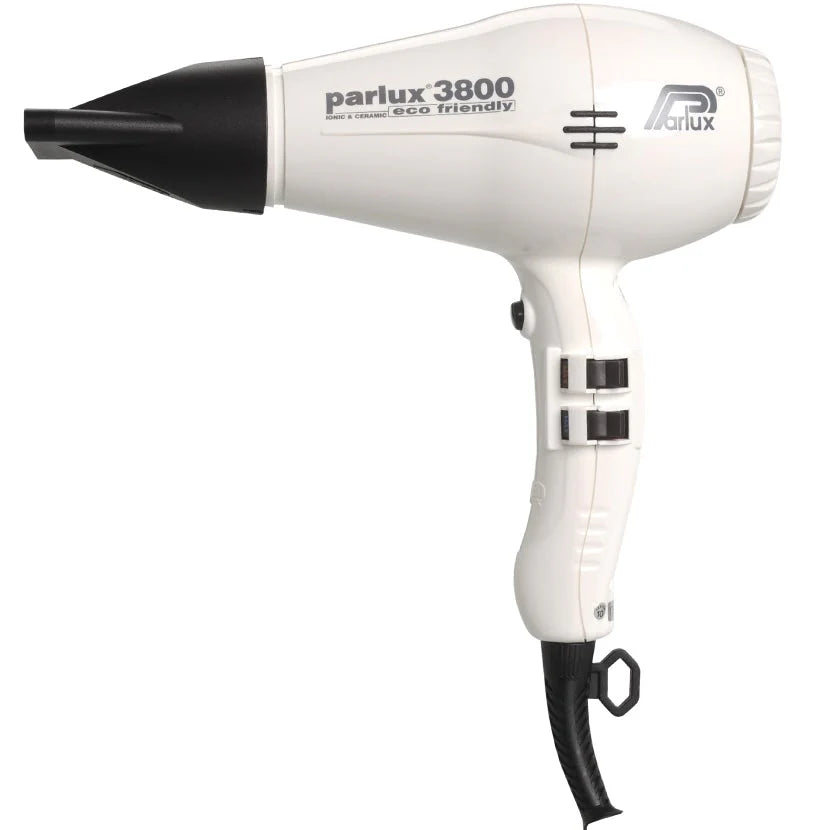 Parlux 3800 Hair Dryer White ** Free Gift Maxcare Hair Spray 420ML **