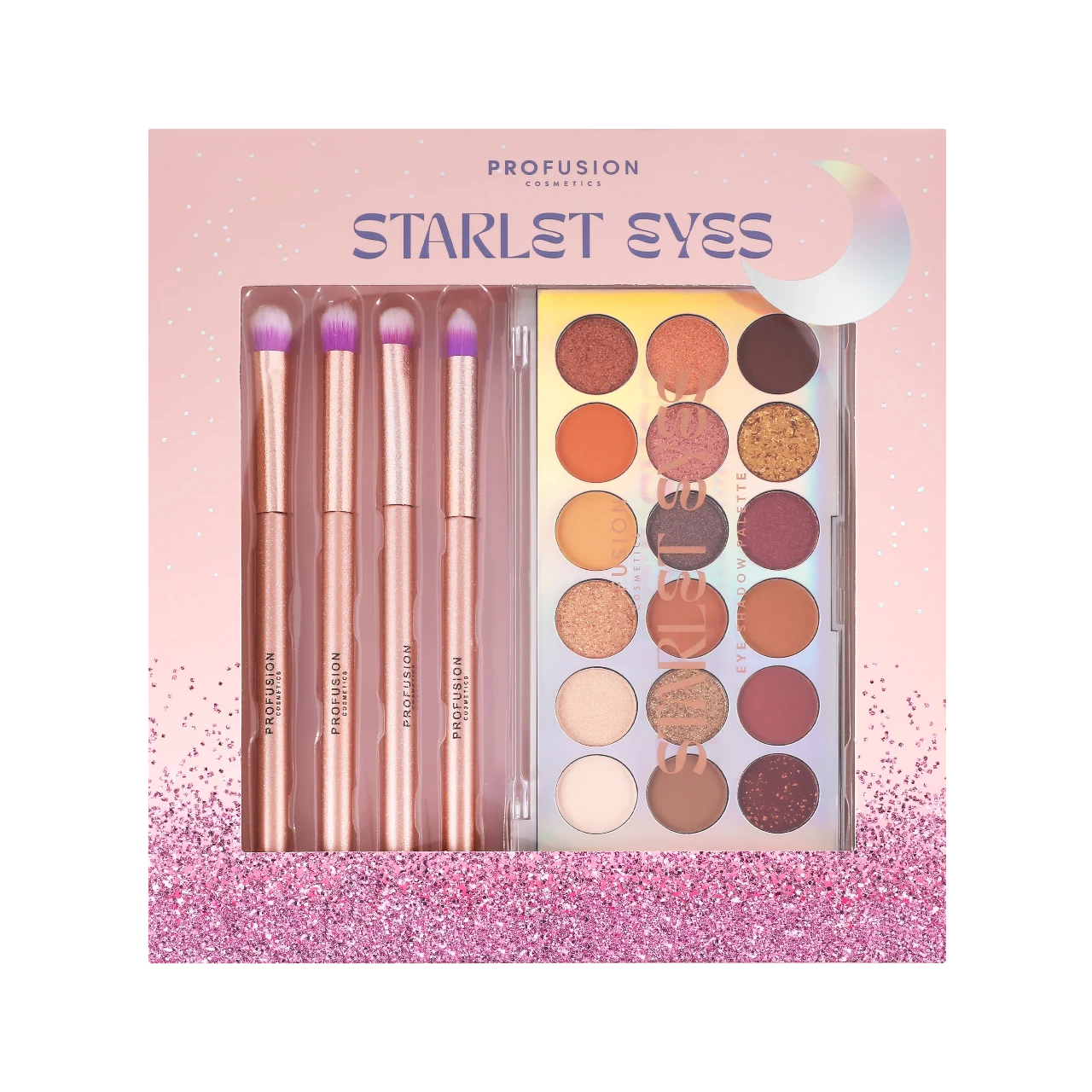 Profusion Starlet Eyes Palette Brush Set 5pc in its stylish packaging.