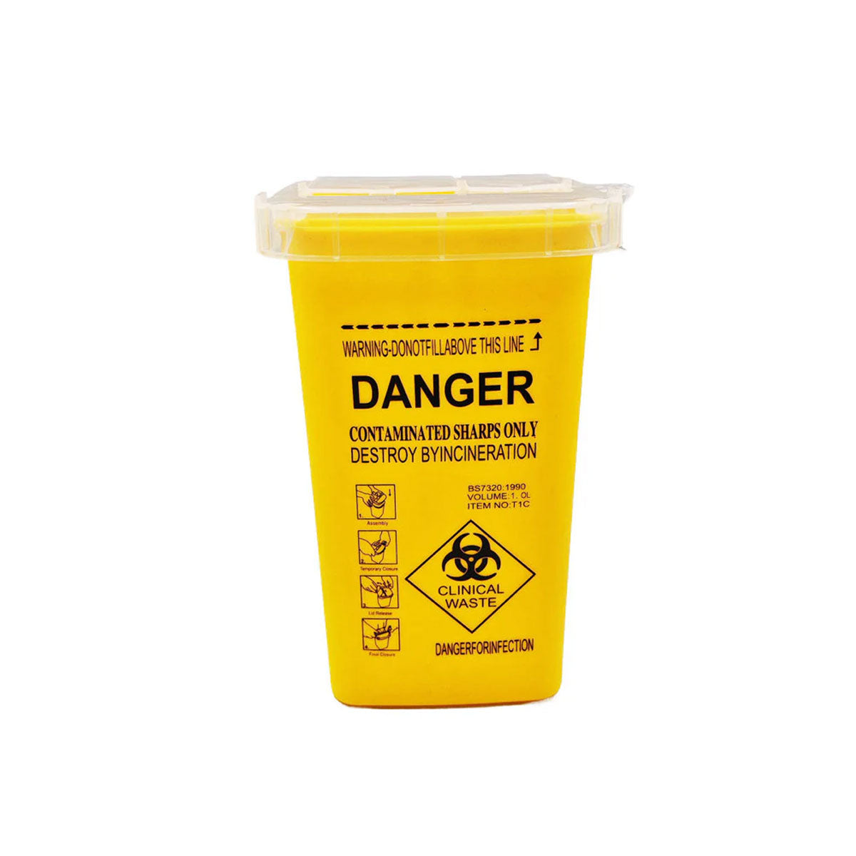 Sharps Bin Disposable Container 1L