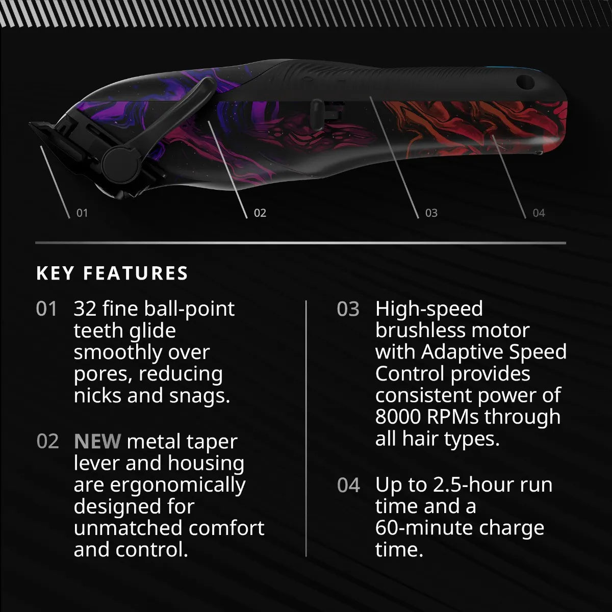 Wahl Cordless Vapor Space Limited Edition With Bonus Charge Stand