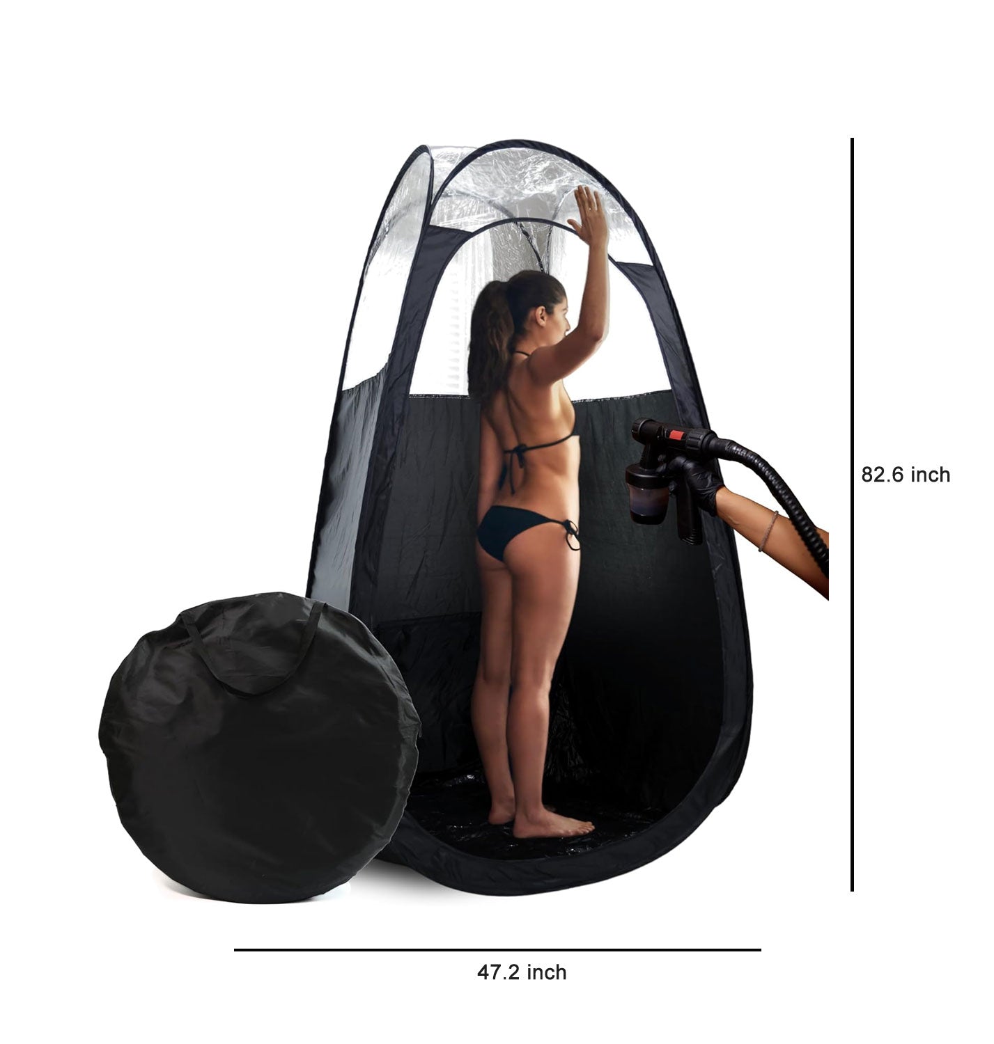 Black Pop Up Spray Tent