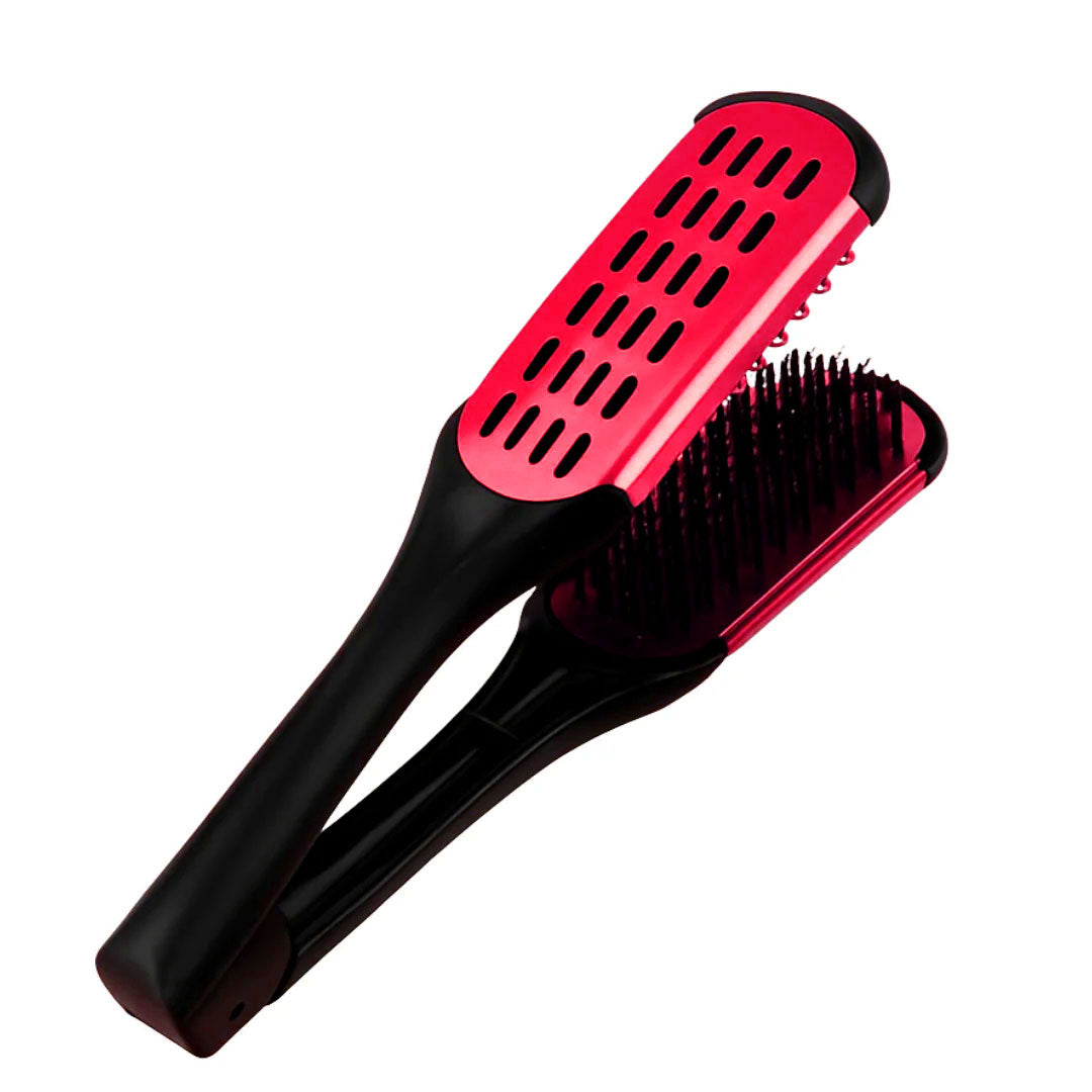 Vented Design Hair Straightening Brush Anti Static Brandon Red