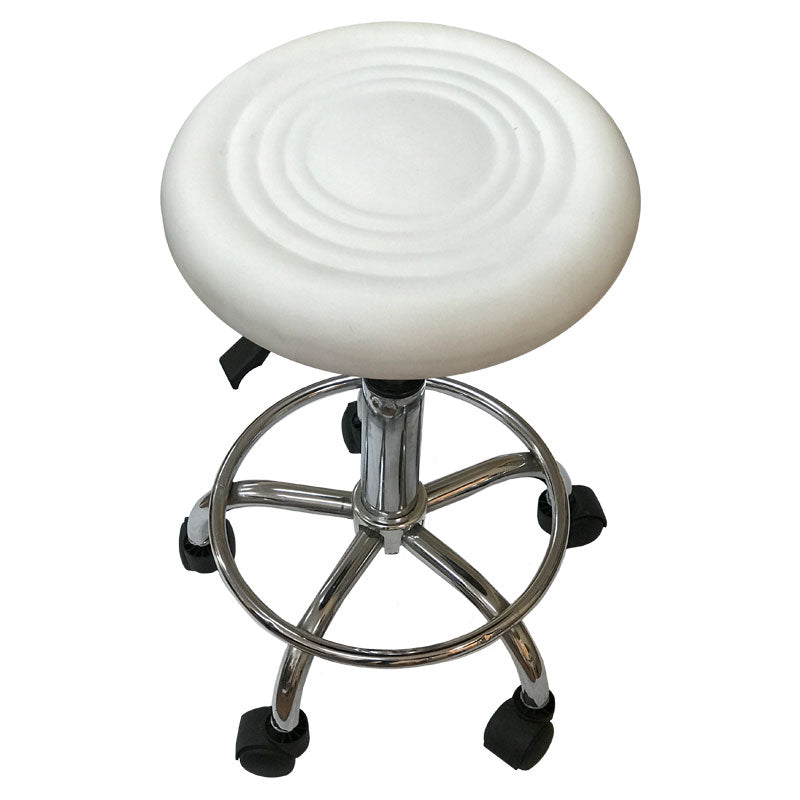 Stool Chair High Gas With A Swirl Finish - White